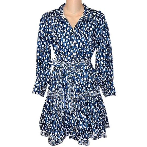 Lilly Pulitzer Drena Woven Shirtdress in Starlight Navy NWT - Size 12 - Picture 7 of 9